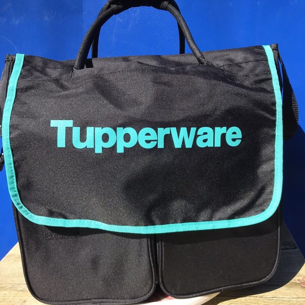 Tupperware Consultant Bag Large Tote Black & Green - NEW NEVER USED